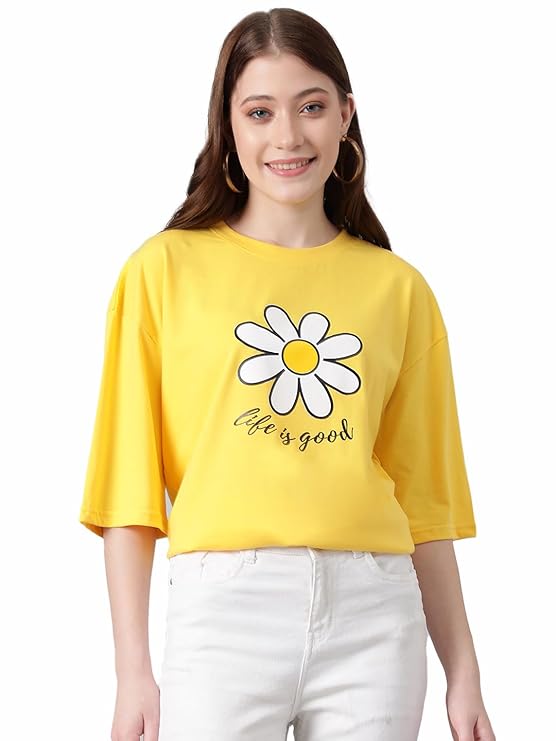 Women’s Graphic Printed T-Shirt – Soft Cotton Blend Tee for Everyday Style