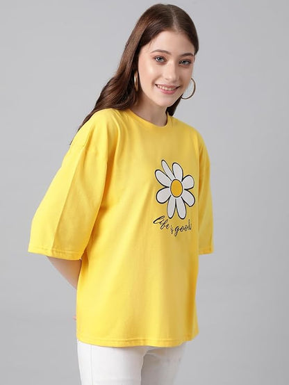 Women’s Graphic Printed T-Shirt – Soft Cotton Blend Tee for Everyday Style