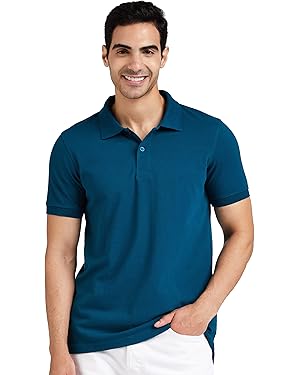 Men's Cotton Rich Solid Polo Tshirt | half sleeves | plain regular fit